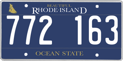 RI license plate 772163