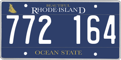 RI license plate 772164