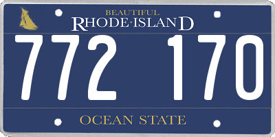RI license plate 772170