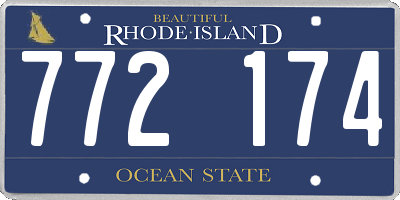 RI license plate 772174