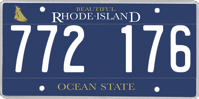 RI license plate 772176