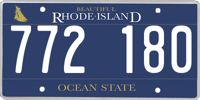 RI license plate 772180