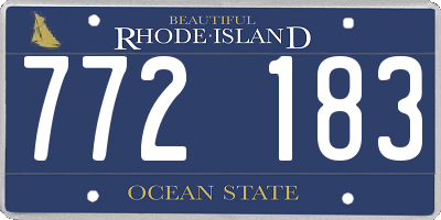 RI license plate 772183