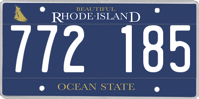 RI license plate 772185
