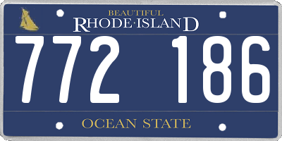 RI license plate 772186