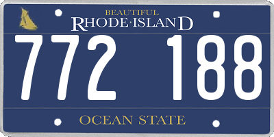 RI license plate 772188