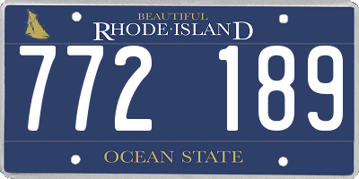 RI license plate 772189