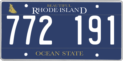 RI license plate 772191