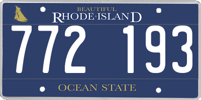 RI license plate 772193