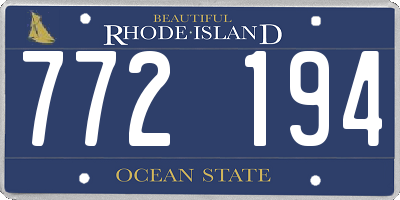 RI license plate 772194