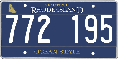 RI license plate 772195