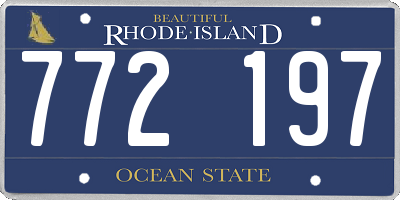 RI license plate 772197