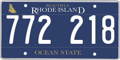 RI license plate 772218