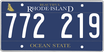 RI license plate 772219