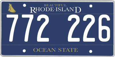 RI license plate 772226