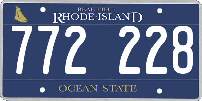 RI license plate 772228