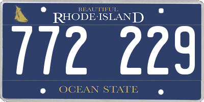 RI license plate 772229