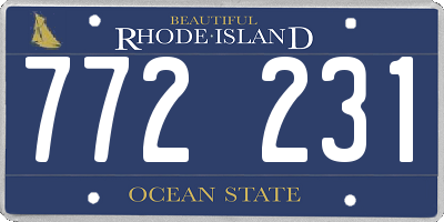 RI license plate 772231