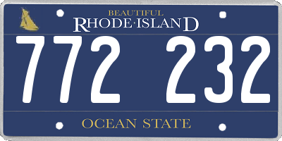 RI license plate 772232