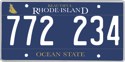 RI license plate 772234