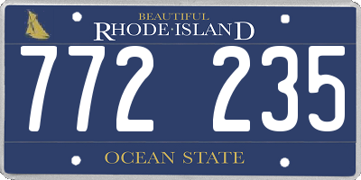 RI license plate 772235