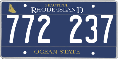 RI license plate 772237
