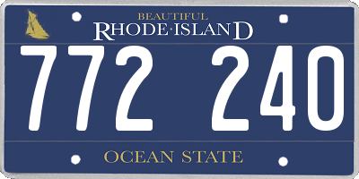 RI license plate 772240