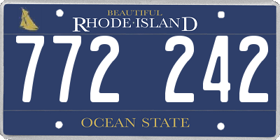 RI license plate 772242
