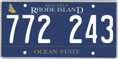 RI license plate 772243