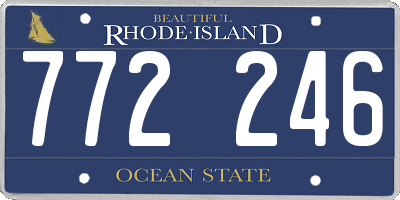 RI license plate 772246