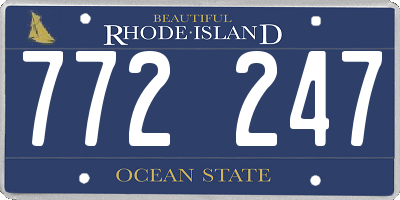 RI license plate 772247