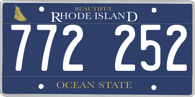 RI license plate 772252