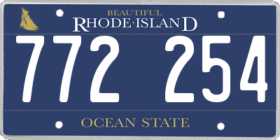 RI license plate 772254