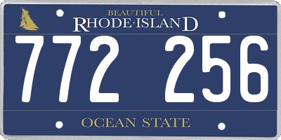 RI license plate 772256