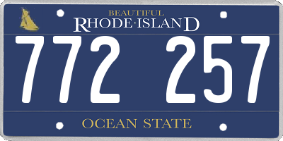 RI license plate 772257