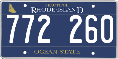 RI license plate 772260