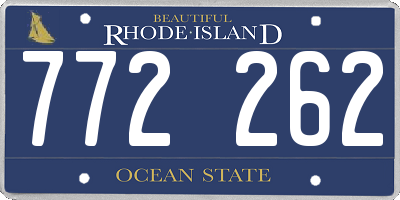 RI license plate 772262