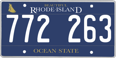 RI license plate 772263