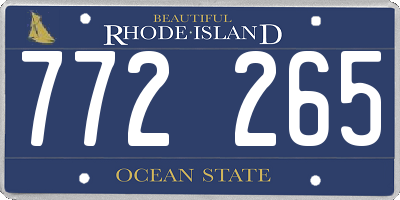 RI license plate 772265