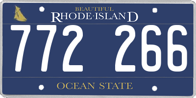 RI license plate 772266