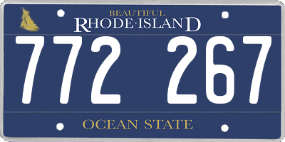 RI license plate 772267