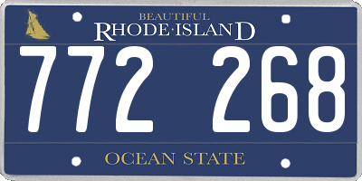 RI license plate 772268