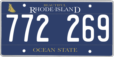 RI license plate 772269