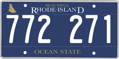 RI license plate 772271