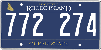 RI license plate 772274