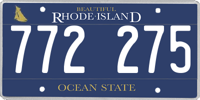 RI license plate 772275