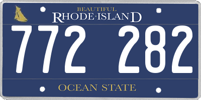 RI license plate 772282
