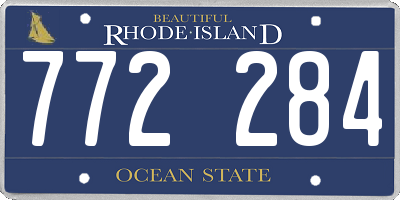 RI license plate 772284
