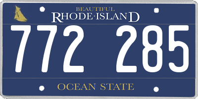 RI license plate 772285