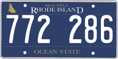RI license plate 772286